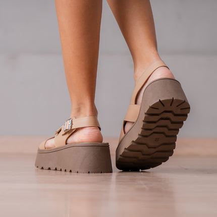 Sandalias Casuales Mujer Alesio - Beige
