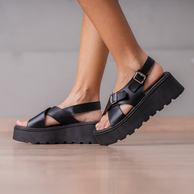 Sandalias Casuales Mujer Alesio - Negro