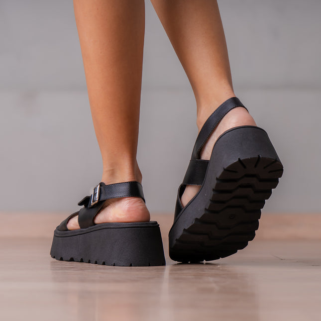 Sandalias Casuales Mujer Alesio - Negro