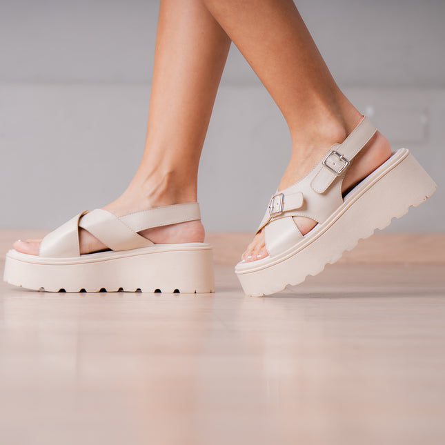 Sandalias Casuales de Mujer Alesio - Nude