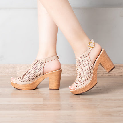 Sandalias Casuales Mujer Argoni - Nude