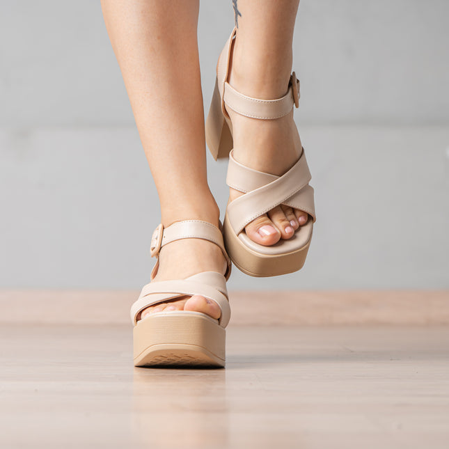 Sandalias de Vestir Mujer Bartoni - Beige