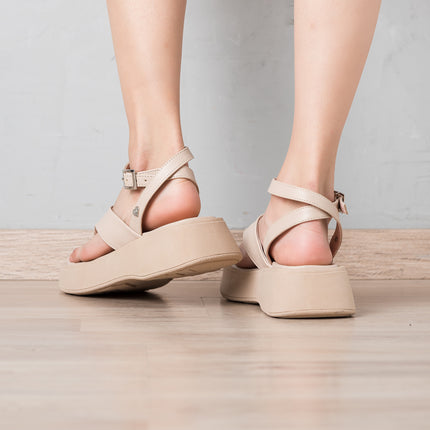 Sandalias Casuales Mujer Belvet - Beige