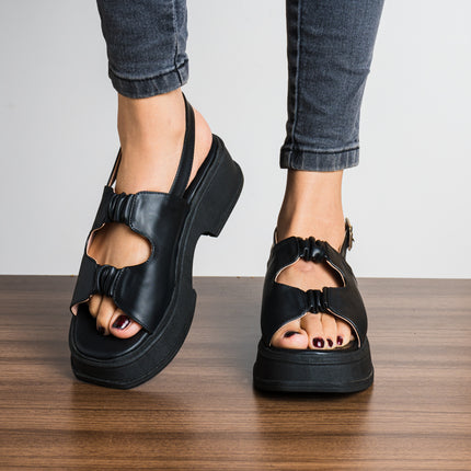 Sandalias Casuales Mujer Brakzon - Negro