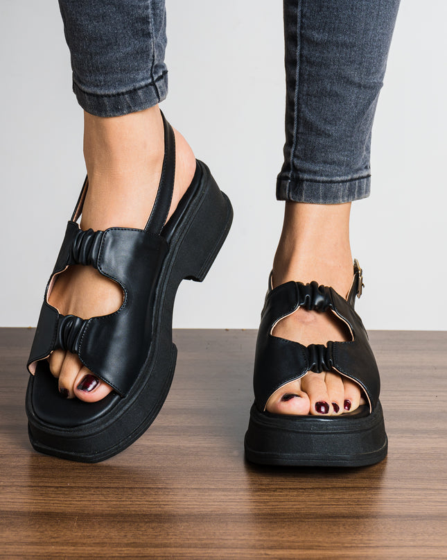 Sandalias Casuales Mujer Brakzon - Negro