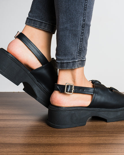 Sandalias Casuales Mujer Brakzon - Negro