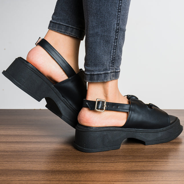 Sandalias Casuales Mujer Brakzon - Negro