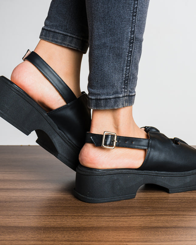 Sandalias Casuales Mujer Brakzon - Negro