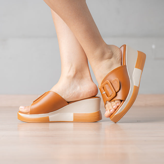 Sandalias Casuales Mujer Celiz - Camel