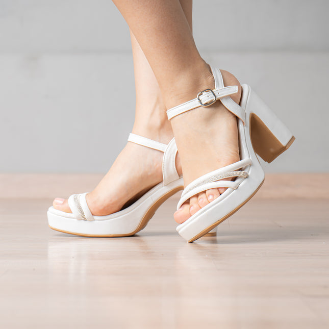 Sandalias de Vestir Mujer Estrapia - Blanco