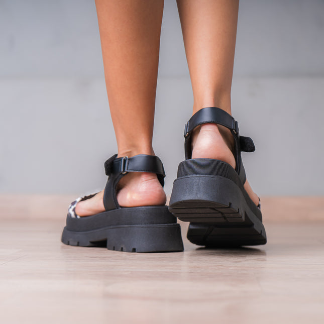 Sandalias Casuales Mujer Etche - Print Blanco