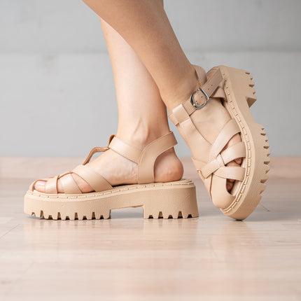 Sandalias Casuales Mujer Franchelli - Beige