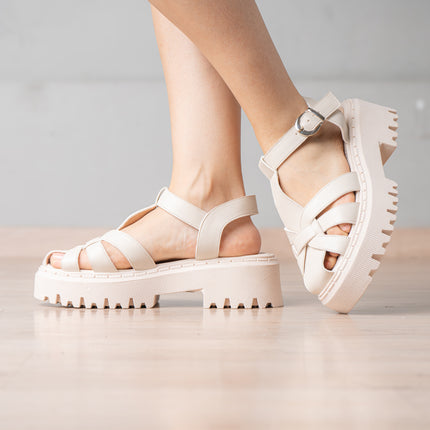 Sandalias Casuales Mujer Franchelli - Hueso