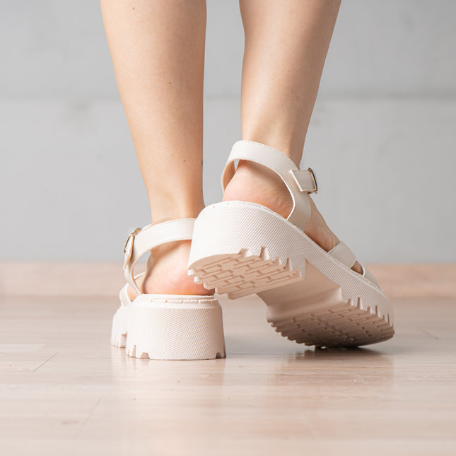 Sandalias Casuales Mujer Franchelli - Hueso