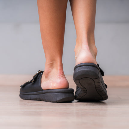 Sandalias Casuales Mujer Glitz - Negro