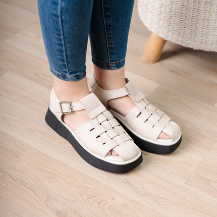 Sandalias Casuales Mujer Gopa - Beige