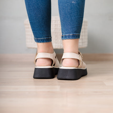 Sandalias Casuales Mujer Gopa - Beige