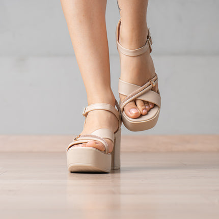 Sandalias de Vestir Mujer Gorrity - Beige