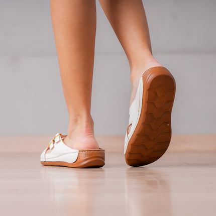 Sandalias Casuales Mujer  Herinodes - Blanco