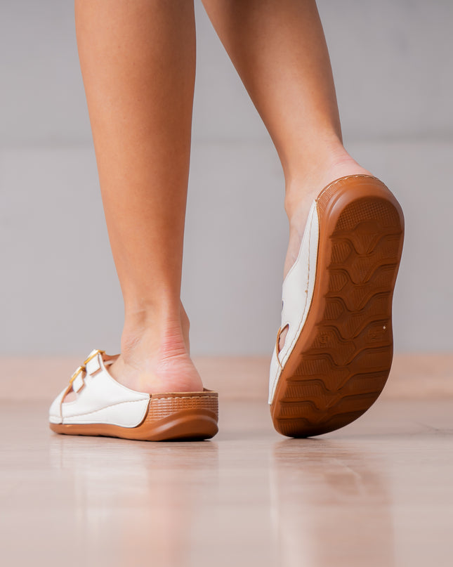 Sandalias Casuales Mujer  Herinodes - Blanco