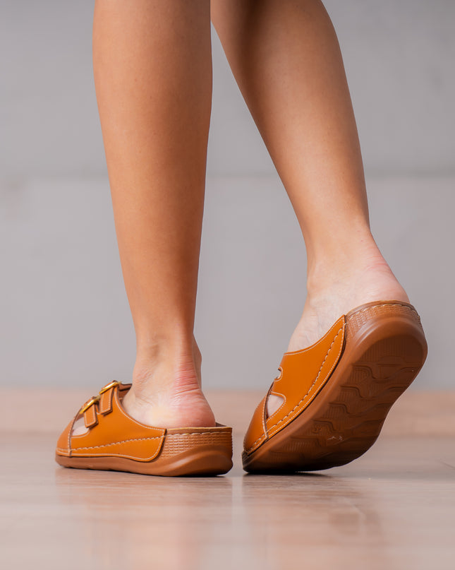 Sandalias Casuales Mujer  Herinodes - Camel