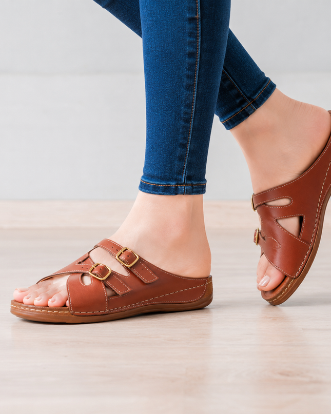 Sandalias Casuales Mujer  Herinodes - Marron