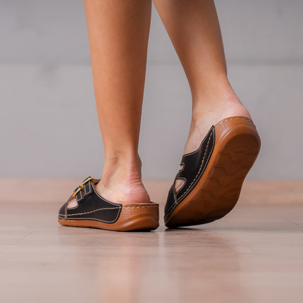 Sandalias Casuales Mujer  Herinodes - Negro