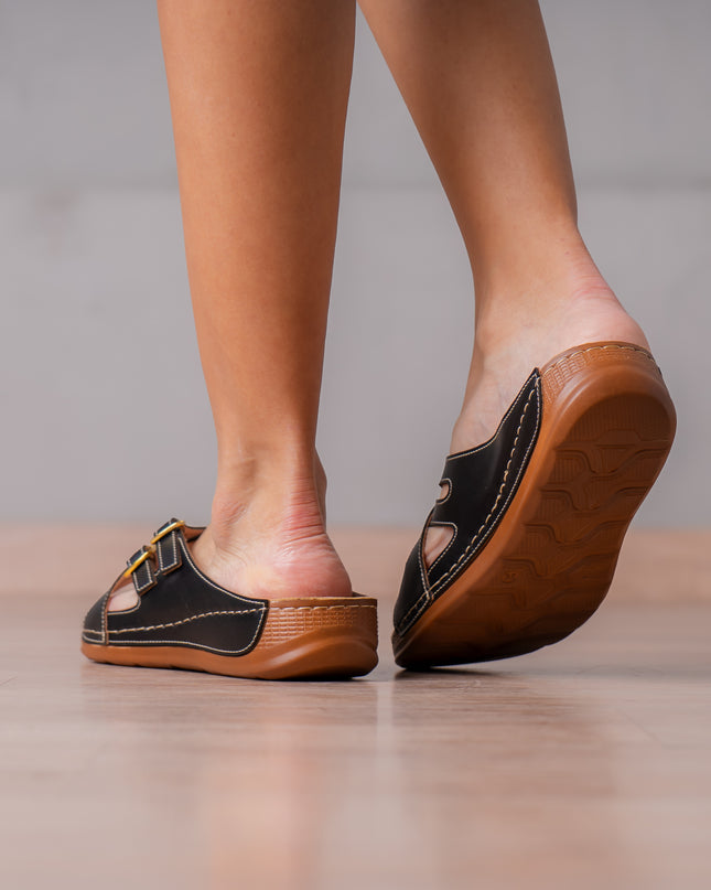 Sandalias Casuales Mujer  Herinodes - Negro