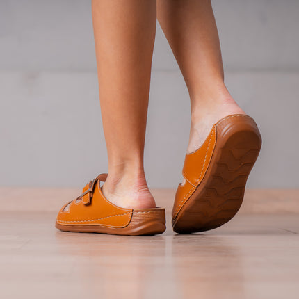 Sandalias Casuales Mujer Joph - Camel