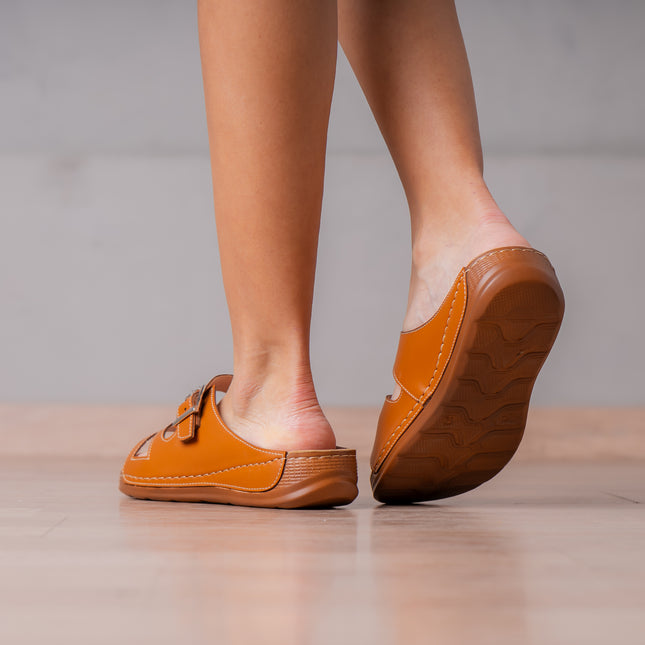 Sandalias Casuales Mujer Joph - Camel