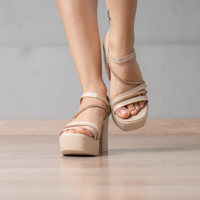 Sandalias de Vestir Mujer Kariloh - Beige