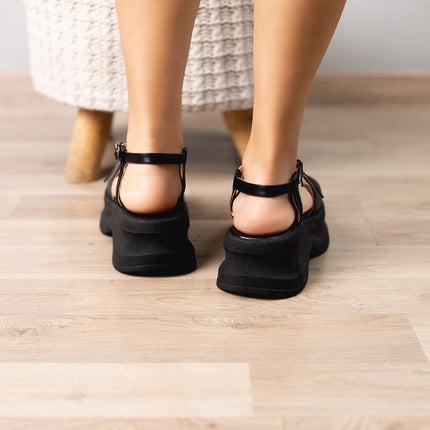 Sandalias Casuales Mujer Luibov -Negro