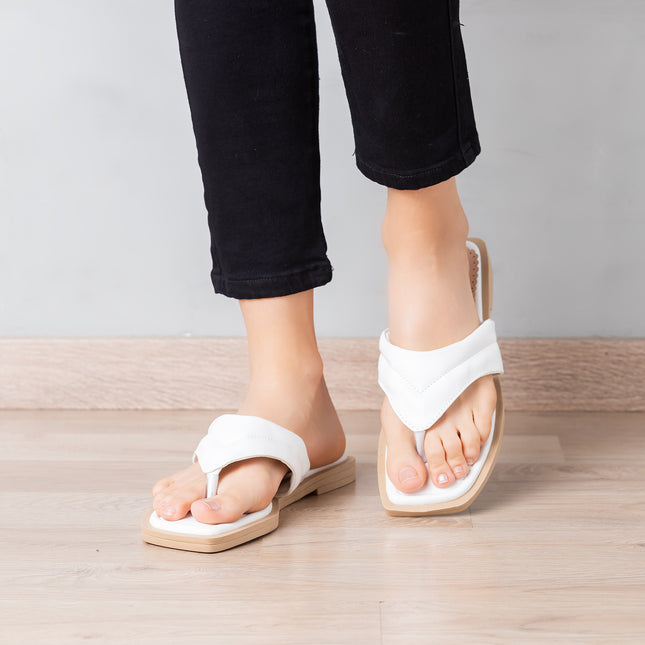 Sandalias Casuales Mujer Nicole - Blanco