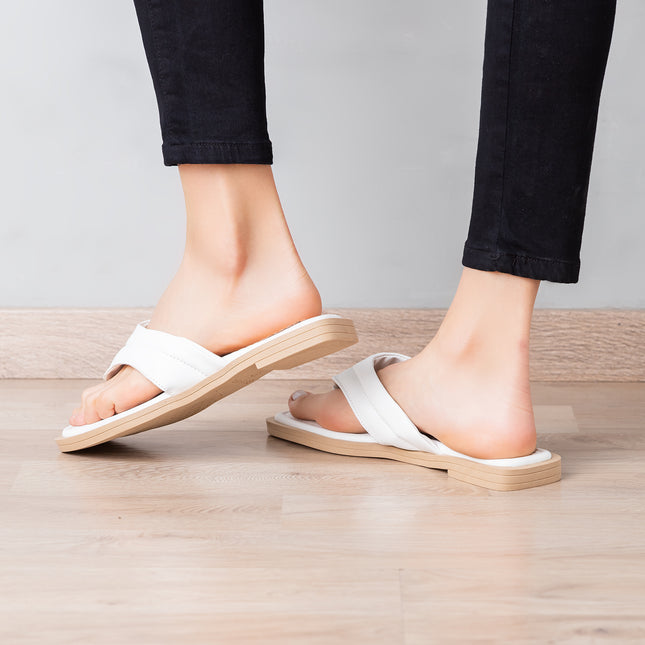 Sandalias Casuales Mujer Nicole - Blanco