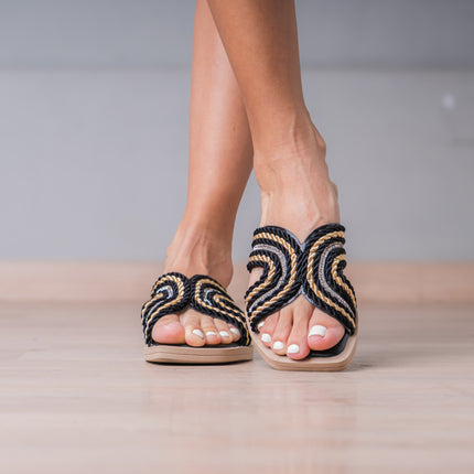Sandalias Casuales Mujer Okubo - Negro