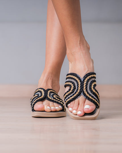 Sandalias Casuales Mujer Okubo - Negro