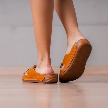 Sandalias Casuales Mujer Prinodah - Camel