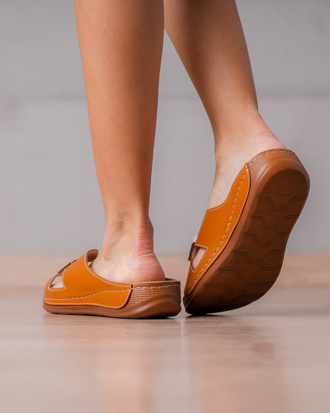 Sandalias Casuales Mujer Prinodah - Camel