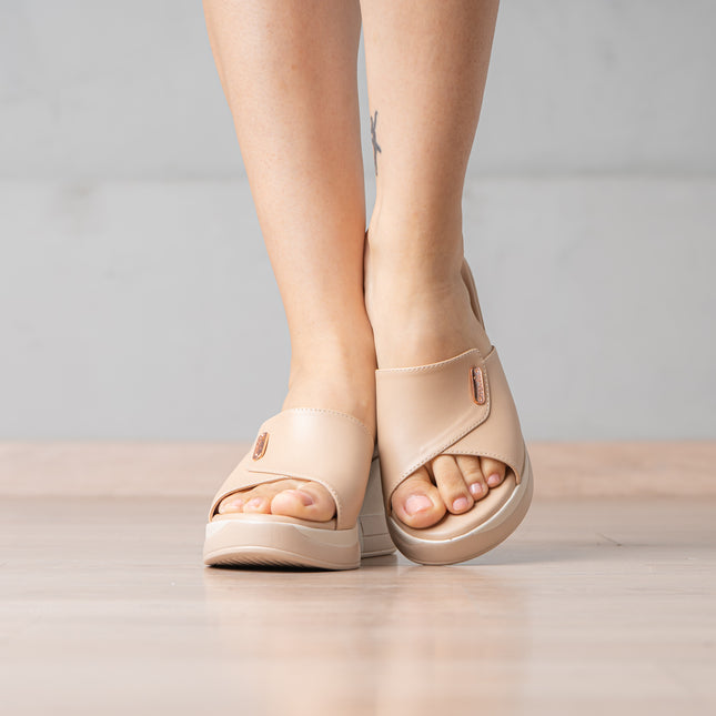 Sandalias Casuales Mujer Pritih - Beige