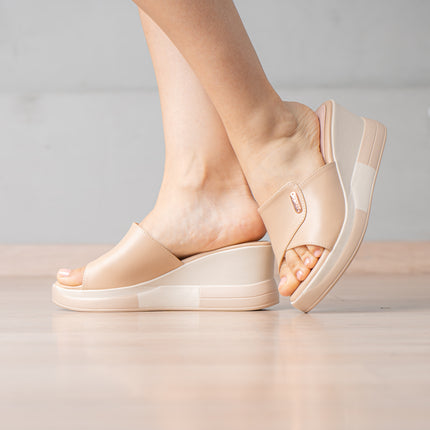 Sandalias Casuales Mujer Pritih - Beige