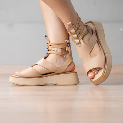 Sandalias Casuales Mujer Querry - Beige