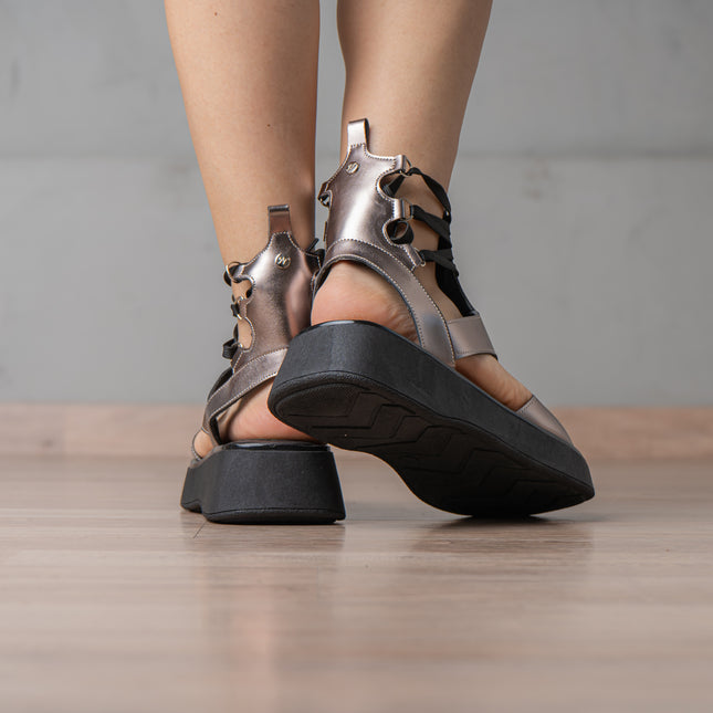 Sandalias Casuales Mujer Querry - Plateado