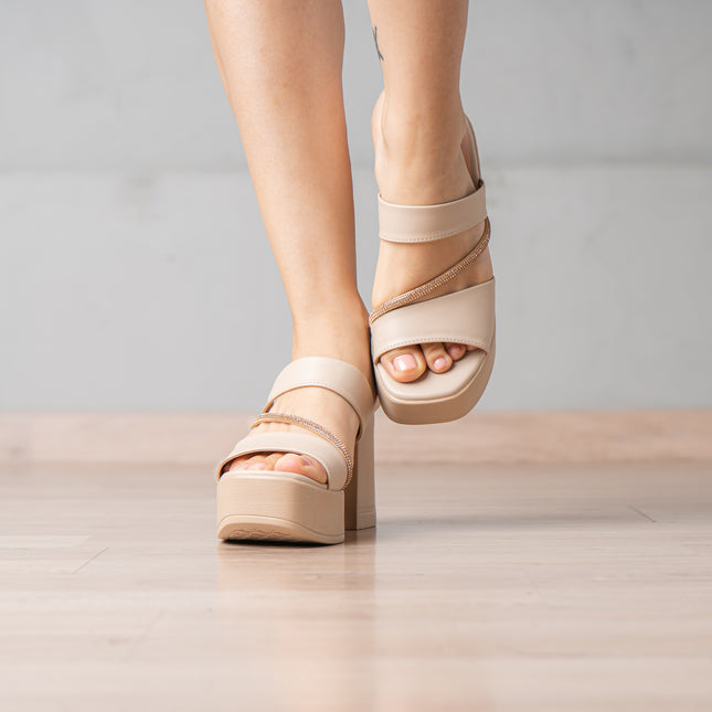 Sandalias de Vestir Mujer Relajhi - Nude