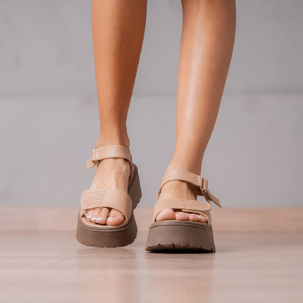 Sandalias Casuales Mujer Reynalda - Beige