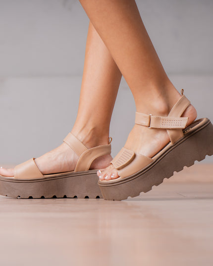 Sandalias Casuales Mujer Reynalda - Beige