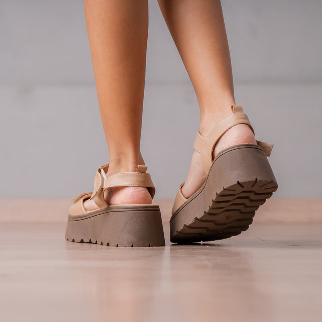 Sandalias Casuales Mujer Reynalda - Beige