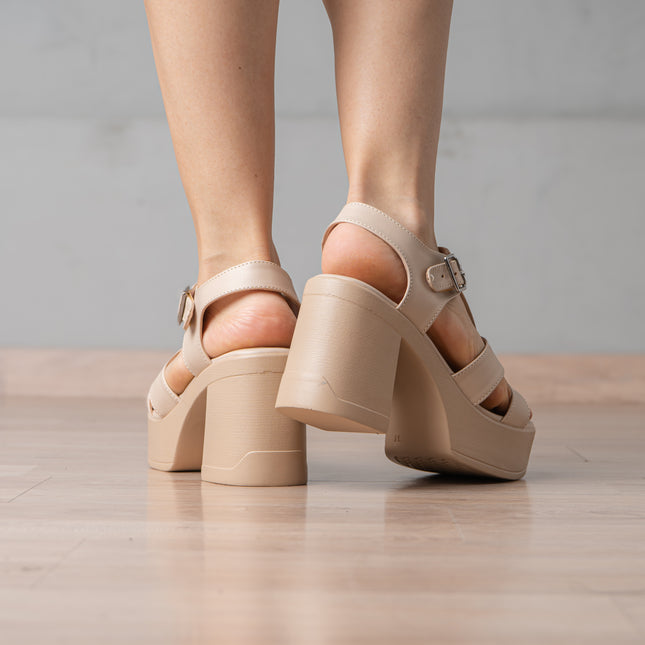 Sandalias Casuales Mujer Rosita - Beige