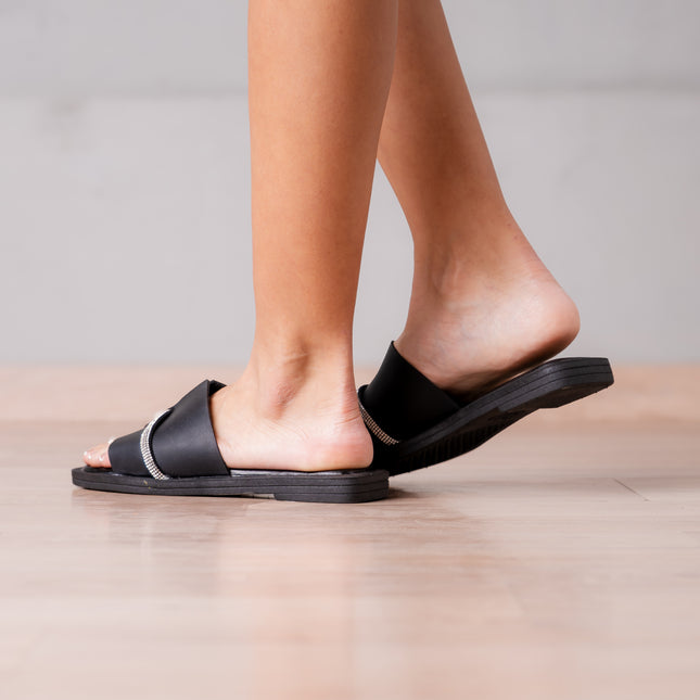 Sandalias Casuales Mujer Runny - Negro