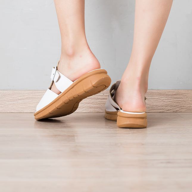 Sandalias Casuales Mujer Shuber - Blanco
