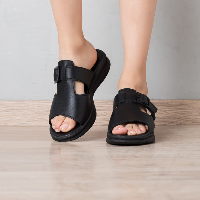 Sandalias Casuales Mujer Shuber - Negro
